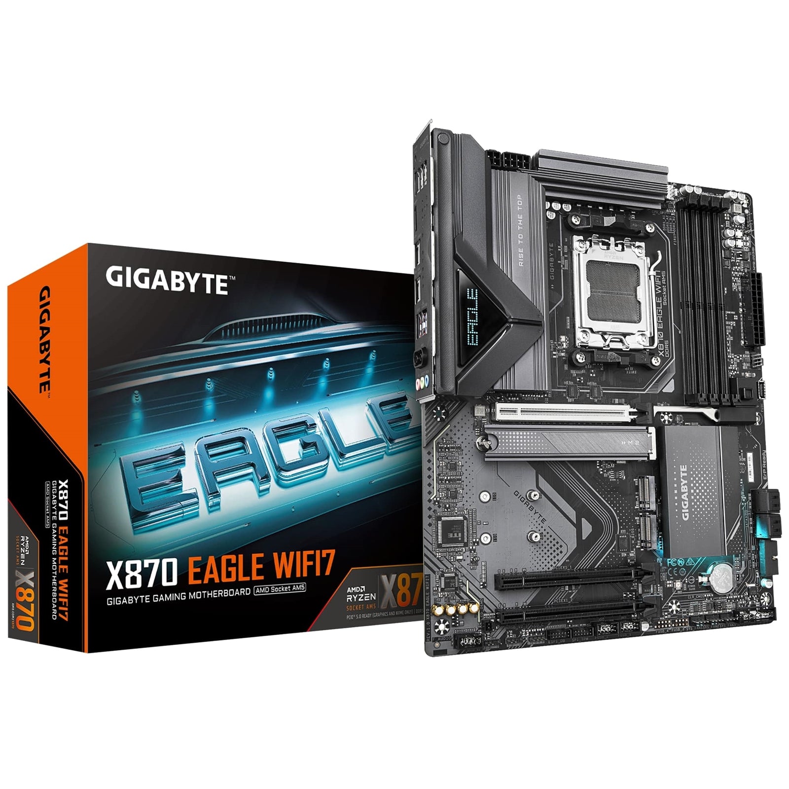 Gigabyte X870 EAGLE WiFi 7 AM5 ATX Motherboard DDR5 USB4 PCIe 5.0 Gigabyte X870 EAGLE WiFi 7 AM5 ATX Motherboard DDR5 USB4 PCIe 5.0